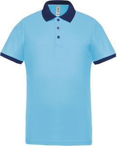 Proact PA489 - Polo piqué performance homme Sky Blue / Sporty Navy