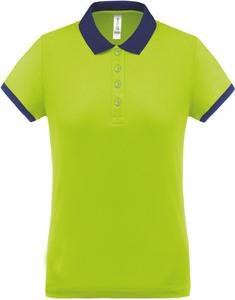 Proact PA490 - Polo piqué performance femme Lime / Sporty Navy