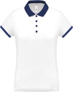 Proact PA490 - Polo piqué performance femme White / Sporty Navy