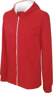 Kariban K486 - Sweat-shirt zippé capuche enfant Red / White