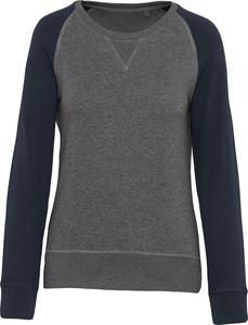 Kariban K492 - Sweat-shirt BIO bicolore col rond manches raglan femme