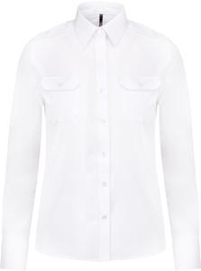 Kariban K506 - Chemise pilote manches longues femme White