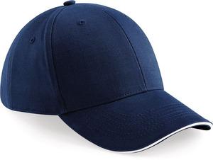 Beechfield B20 - Casquette homme Athleisure - 6 panneaux French Navy / White