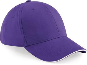 Beechfield B20 - Casquette homme Athleisure - 6 panneaux Purple / White