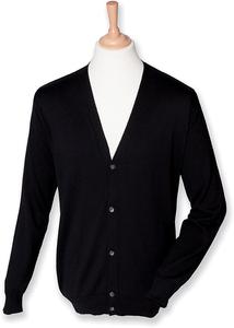 Henbury H722 - CARDIGAN HOMME Black