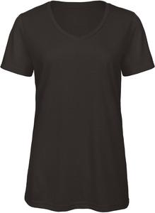 B&C CGTW058 - T-shirt Triblend col V Femme Black