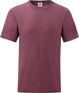 Fruit of the Loom SC221 - T-Shirt Homme Manches Courtes 100% Coton Heather Burgundy
