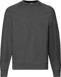 Fruit of the Loom SC4 - Sweat Homme Manches Longues Coton Gris Foncé Chiné