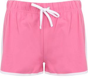 Skinnifit SK069 - SHORT RÉTRO FEMME Bright Pink / White