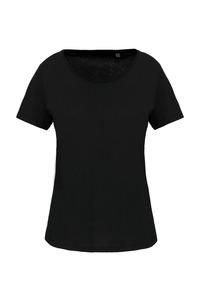 Kariban K399 - T-shirt Bio col à bords francs manches courtes femme Black
