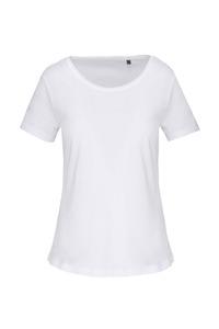 Kariban K399 - T-shirt Bio col à bords francs manches courtes femme White