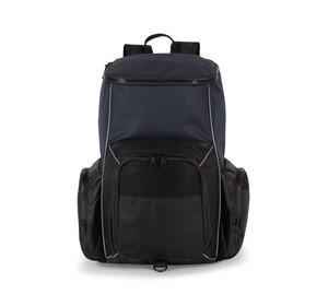 Kimood KI0176 - Sac à dos de sport recyclé avec porte-objets Navy / Black