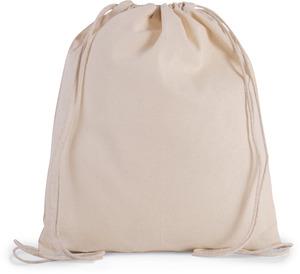 Kimood KI0147 - Petit sac à dos en coton bio avec cordelettes Naturel