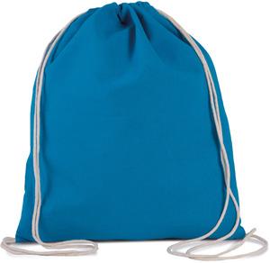 Kimood KI0147 - Petit sac à dos en coton bio avec cordelettes Tropical Blue