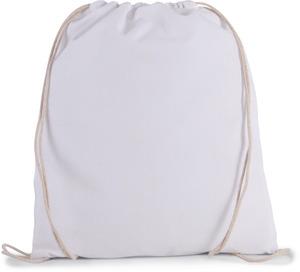 Kimood KI0147 - Petit sac à dos en coton bio avec cordelettes White