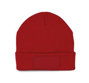 K-up KP891 - Bonnet recyclé avec patch et doublure Thinsulate Red