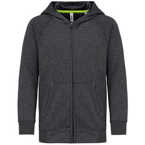 PROACT PA386 - Veste zippée à capuche enfant Dark Grey Heather