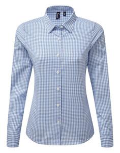 Premier PR352 - Chemise vichy gros carreaux Light Blue/ White