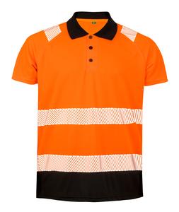 Result R501X - Polo de sécurité recyclé Orange / Black