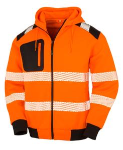 Result R503X - Sweat-shirt à capuche de sécurité recyclé Fluorescent Orange