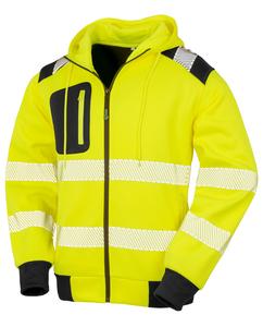 Result R503X - Sweat-shirt à capuche de sécurité recyclé Fluorescent Yellow