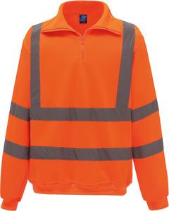 Yoko YHVK06 - Sweat-shirt 1/4 zip haute visibilité Hi Vis Orange