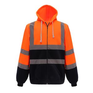 Yoko YHVK07 - SWEAT-SHIRT ZIPPÉ CAPUCHE Orange / Navy