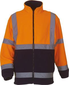 Yoko YHVK08 - Veste polaire haute visibilité Hi Vis Orange/Navy