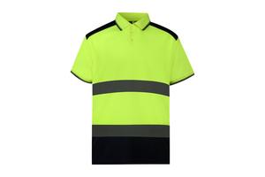 Yoko YHVJ220 - Polo bicolore haute visibilité Hi Vis Yellow/Navy