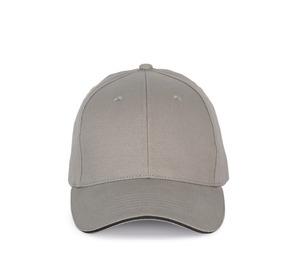 K-up KP185 - Casquette sandwich contrasté - 6 panneaux Light Grey/Dark Grey