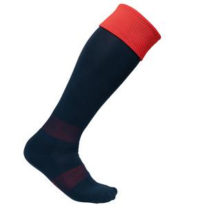PROACT PA0300 - Chaussettes de sport bicolores unisexe Sporty Navy / Sporty Red