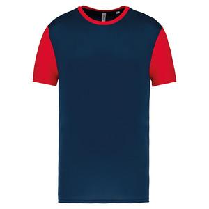 PROACT PA4023 - Maillot manches courtes bicolore unisexe Sporty Navy / Sporty Red