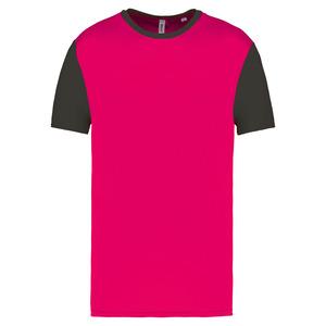 PROACT PA4023 - Maillot manches courtes bicolore unisexe Sporty Pink / Dark Grey