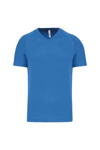 PROACT PA476 - T-shirt de sport manches courtes col v homme Aqua Blue