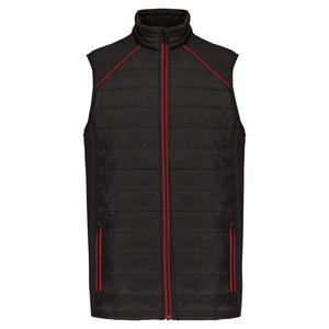 WK. Designed To Work WK606 - Bodywarmer DayToDay bi-matière unisexe Noir-Rouge