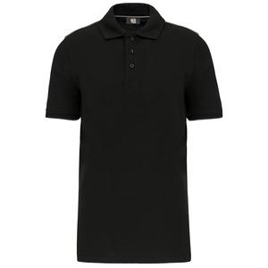 WK. Designed To Work WK270 - Polo DayToDay contrasté manches courtes homme Black / Silver