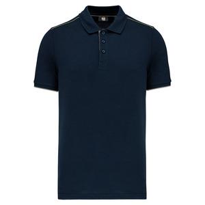 WK. Designed To Work WK270 - Polo DayToDay contrasté manches courtes homme Navy / Silver