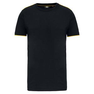 WK. Designed To Work WK3020 - T-shirt DayToDay manches courtes homme Black / Yellow