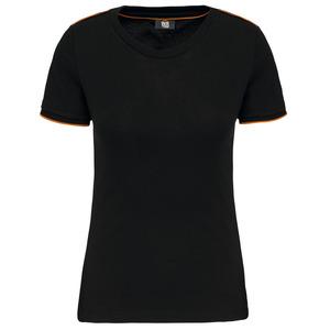 WK. Designed To Work WK3021 - T-shirt DayToDay manches courtes femme Black / Orange