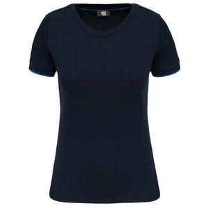 WK. Designed To Work WK3021 - T-shirt DayToDay manches courtes femme Navy / Light Royal Blue