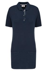 WK. Designed To Work WK209 - Polo long manches courtes femme Navy / Oxford Grey