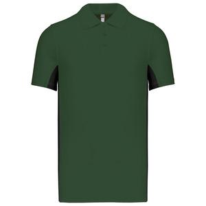 Kariban K232 - FLAG > POLO BICOLORE MANCHES COURTES Forest Green/ Black