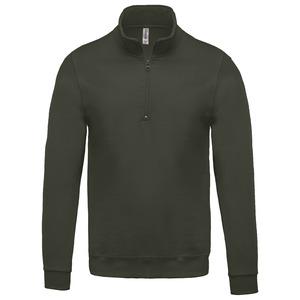 Kariban K478 - Sweat-shirt col zippé Dark Khaki