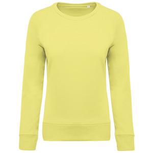 Kariban K481 - Sweat-shirt BIO col rond manches raglan femme Lemon Yellow