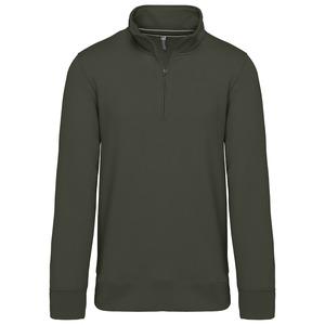 Kariban K487 - Sweat-shirt col zippé Dark Khaki