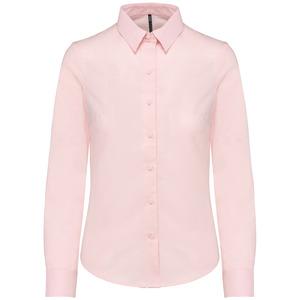 Kariban K534 - CHEMISE OXFORD MANCHES LONGUES FEMME Oxford Pale Pink