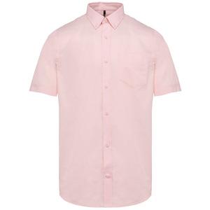 Kariban K535 - CHEMISE OXFORD MANCHES COURTES Oxford Pale Pink