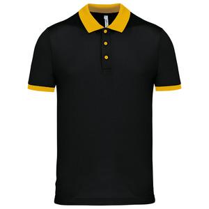 Proact PA489 - Polo piqué performance homme Black / Yellow