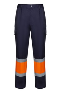 Velilla 303003 - PANTALON BICOLORE HV MARINE BLUE/HI-VIS ORANGE