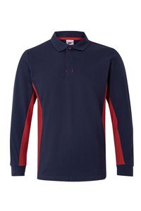 Velilla 105514 - POLO BICOLORE ML Marine/Rouge